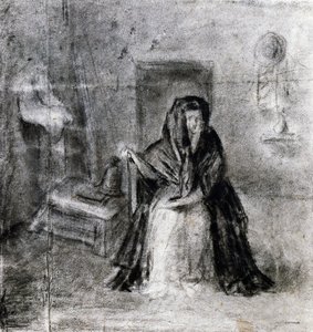 Seated woman, by Antonio Canova (1757-1822), drawing بواسطة انطونيو كانوفا