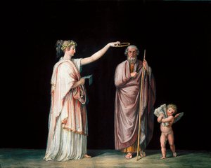 موسى كاليوب وهوميروس. تمبرا بواسطة أنطونيو كانوفا (1757-1822) ، حوالي عام 1798. بواسطة انطونيو كانوفا