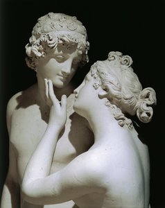 Venus and Adonis by Antonio Canova (1757-1822), marble figure group, detail بواسطة انطونيو كانوفا