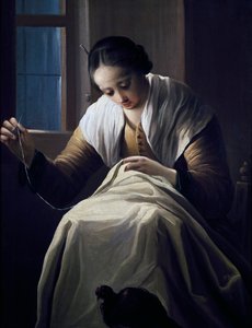 خياطة ، لأنطونيو سيفروندي (1657-1730) ، زيت على قماش بواسطة أنطونيو سيفروندي