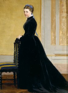 رسم تخطيطي لصورة سيدة بواسطة أنطونيو سيسيري (1821-1891) ، زيت على قماش ، 31 × 23 سم