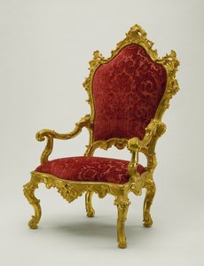 كرسي ، 1730-40 (الجوز) بواسطة أنطونيو كوراديني