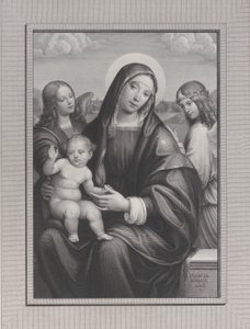مادونا والطفل مع الملائكة ، 1822-1888. بواسطة انطونيو دالكو