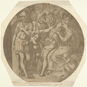 رجل يودع امرأة ، 1540-45. بواسطة أنطونيو فانتوزي