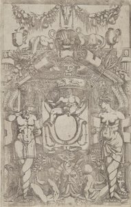 زخرفة بيضاوية صغيرة فارغة ، 1540-45. بواسطة أنطونيو فانتوزي