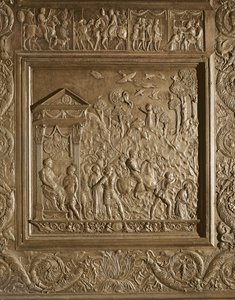 استشهاد القديس بولس ، التفاصيل من الباب المركزي للكنيسة ، مزخرفة 1439-45 (برونزية) (انظر أيضا 247330-247337)