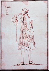 صورة لكارلو بروشي تسمى Farinelli (1705-1782) castrato الإيطالي (castrat) كارتون بواسطة أنطون ماريا زانيتي (1680-1767). القرن ال 18. مجموعة خاصة. بواسطة أنطونيو ماريا زانيتي