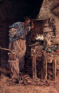 الزفاف الذهبي للحدادة (El herrero en bodas de oro). لوحة أنتوني مونوز إي ديجرين (1841-1924). زيت على قماش بواسطة أنطونيو مونوز ديجرين