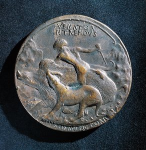الميدالية البرونزية لألفونسو الخامس ملك أراغون (1394-1458) بواسطة أنطونيو بيسانيلو