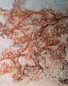 Sinopia (underpainting) ، التفاصيل (في الهواء الطلق) بواسطة أنطونيو بيسانيلو