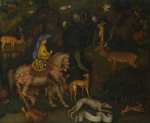 رؤية القديس يوستاس ، ج. 1440 بواسطة أنطونيو بيسانيلو