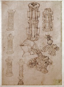 تم تفكيك ثلاث خوذات مغطاة بصدور وقطعتان من البنادق. رسم أنطونيو دي بوتشيو بيسانو ديت بيسانيلو (1395-1455) حبر بني ، حجر أسود ، ريش. خافت: 28،7x20،6 سم. اللوفر ، شركة رسم بواسطة أنطونيو بيسانيلو