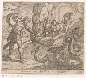 أبولو دودز بايثون قتل Python بواسطة Apollo (العنوان على الكائن) Metamorphoseon أو التحويلات (عنوان السلسلة) ميتامورفوسين فان أوفيديوس (عنوان المسلسل) بواسطة انطونيو تمبيستا