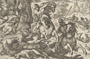 بير هانت ، من "Hunting Scenes VI" ، 1609. بواسطة انطونيو تمبيستا