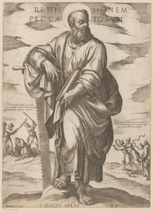 للقديس سمعان مغفرة الذنوب (العنوان على الشيء) المسيح ، ماري إن دي الرسول (عنوان السلسلة) بواسطة انطونيو تمبيستا