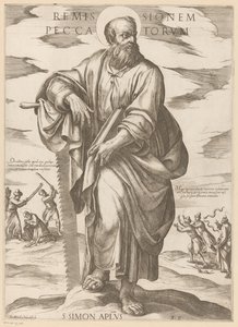 للقديس سمعان مغفرة الذنوب (العنوان على الشيء) المسيح ، ماري إن دي الرسول (عنوان السلسلة) بواسطة انطونيو تمبيستا