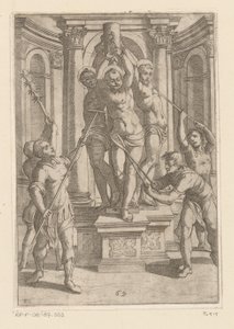 التعذيب بالعصي الحادة تعذيب شهداء المسيحيين (عنوان المسلسل) Varia tormentorum et supplicioru crudelium (...] (عنوان السلسلة) بواسطة انطونيو تمبيستا