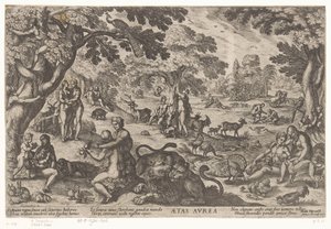 العصر الذهبي Aetas aurea (العنوان على الكائن) أربعة عصور من العالم (عنوان المسلسل) بواسطة انطونيو تمبيستا