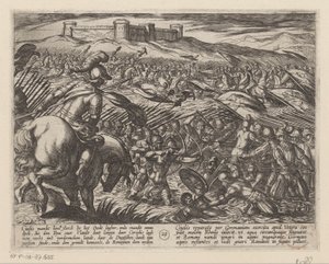يوليوس سيفيليس يغمر الأرض بمساعدة السدود حروب باتافيان ضد الرومان (عنوان المسلسل) Batavorum cum Romanis Bellum (عنوان السلسلة) بواسطة انطونيو تمبيستا