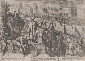 اللوحة 20: أليشع يجلب الجيش السوري المكفوف إلى ملك إسرائيل ، من ... ، حوالي عام. 1590-كاليفورنيا. 1610. بواسطة انطونيو تمبيستا