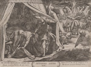 اللوحة 23: جوديث وهولوفرنيس ، من "معارك العهد القديم" ، كاليفورنيا ... ، كاليفورنيا. 1590-كاليفورنيا. 1610. بواسطة انطونيو تمبيستا