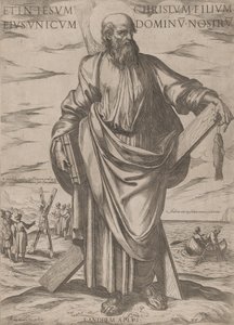 القديس أندراوس ، من "المسيح ومريم والرسل" ، كاليفورنيا. 1590-كاليفورنيا. 1610. بواسطة انطونيو تمبيستا