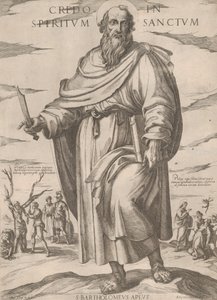 القديس بارثولوميو من سلسلة "المسيح ومريم والرسل" ، كاليفورنيا. 1590-كاليفورنيا. 1610. بواسطة انطونيو تمبيستا