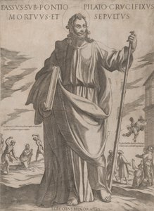 القديس جيمس مينور ، من "المسيح ومريم والرسل" ، كاليفورنيا. 1590-كاليفورنيا. 1610. بواسطة انطونيو تمبيستا