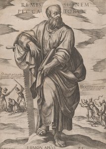 القديس سمعان ، من "المسيح ومريم والرسل" ، ج. 1590-كاليفورنيا. 1610. بواسطة انطونيو تمبيستا