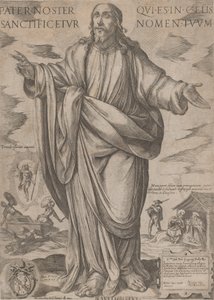 يقف المسيح ، نعمة من "المسيح ومريم والرسل" ، كاليفورنيا. 1590-كاليفورنيا. 1610. بواسطة انطونيو تمبيستا