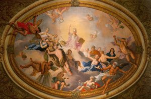 مينيرفا محاطة بالفنون والعلوم ، تفاصيل من The Banqueting House