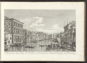 Gezicht op het Canal Grande، Palazzo Grimani en Ca 