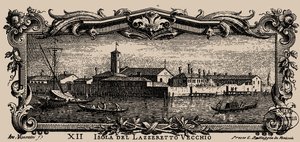 البندقية Isolario ، الثاني عشر. جزيرة لازاريتو فيكيو 1777.