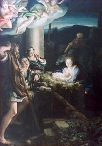 مشهد المهد ، 1522-1530 بواسطة أنطونيو دا كوريجيو