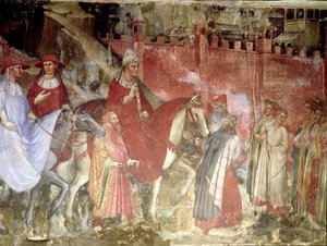 تاريخ البابا ألكسندر الثالث (1105-81): مدخل البابا والإمبراطور فريدريك بارباروسا (c.1123-90) إلى روما ، 1407 (التفاصيل)
