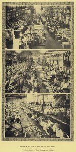 Can making and filling, factory of the Liebig Extract of Meat Company, Ltd, Argentina (b/w photo) بواسطة مصور أرجنتيني