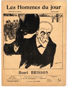 Cover of “” Les Hommes du jour””, Satirique en N & B بواسطة أريستيد ديلانوي