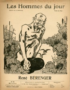 غلاف "" رجال اليوم "" ، ساخرة في B & W ، كاليفورنيا. 1909: الرقابة - بيرنجر رينيه (1830-1915) - رسم أريستيد ديلانوي (1874-1911)