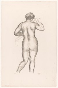 أنثى عارية ينظر من الخلف Femme nue de dos (العنوان الأصلي) بواسطة أريستيد مايول