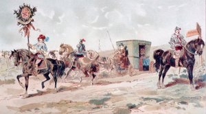 الحصان المغطى المرسوم في القرن السابع عشر ، 1886 بواسطة أرماند جان هاينز