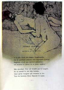 رسم توضيحي لأرماند راسينفوس (1862 - 1934) لقصيدة "نساء ملعون" في "Les fleurs du mal" لتشارلز بودلير (1821-1867) 1899 بواسطة أرماند راسينفوس