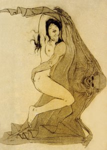 رسم توضيحي من Les Fleurs du Mal ، قصائد كتبها تشارلز بودلير ، 1899 بواسطة أرماند راسينفوس