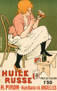 إعلان حماية ملصق "Huile Russe" حامي الأحذية ، 1896