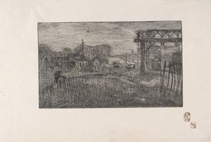 La Gare de Valmondois (محطة قطار Valmondois) 1893 (الحفر والروليت) بواسطة أرماند سيجين