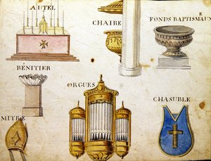 رسوم توضيحية من "كتاب الأبجدية الفرنسية لعام 1814" ، حانة. بواسطة تشارلز بلانت للفنون الجميلة