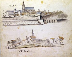 رسوم توضيحية من "كتاب الأبجدية الفرنسية لعام 1814" ، حانة. بواسطة تشارلز بلانت للفنون الجميلة بواسطة أرنود دي بوريجارد