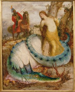 Angelica und der Drache - أنجليكا والتنين ... (تمبراً على الخشب) بواسطة أرنولد بوكلين