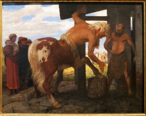 القنطور في قرية حداد. رسم لأرنولد بوكلين (1829-1901) ، زيت على قماش بواسطة أرنولد بوكلين