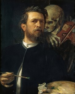 صورة ذاتية مع موت تافه. 1872 بواسطة أرنولد بوكلين