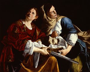 جوديث وخادمتها مع رأس هولوفرنز (زيت على قماش) بواسطة الأرطماسيا Gentileschi
